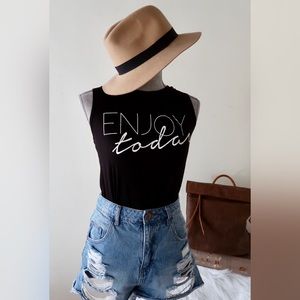 JESSICA- "Enjoy Today" Comfy Muscle Tee